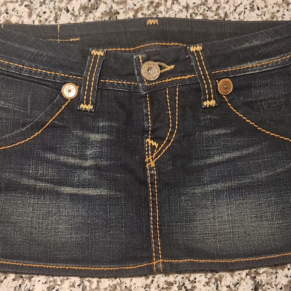 True Religion Dark Blue Mini Skirt